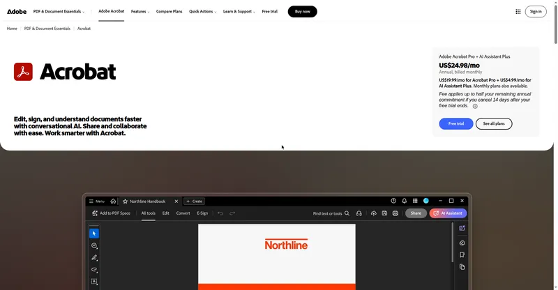 Adobe Acrobat preview