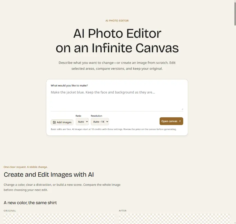AI Photo Editor preview