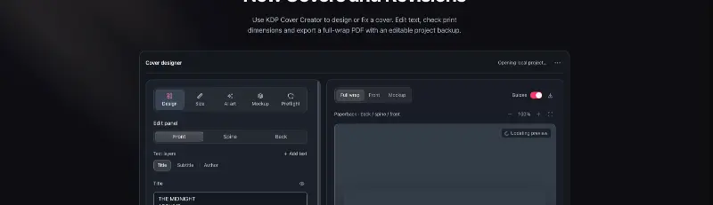 KDP Cover Creator preview