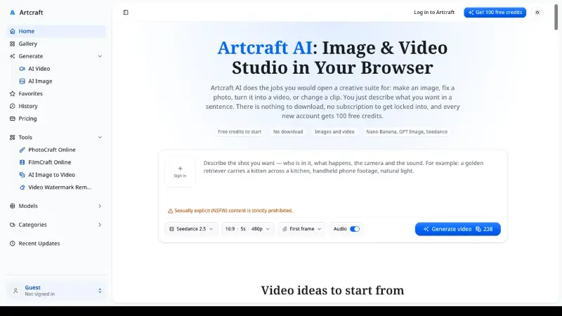 Artcraft AI preview