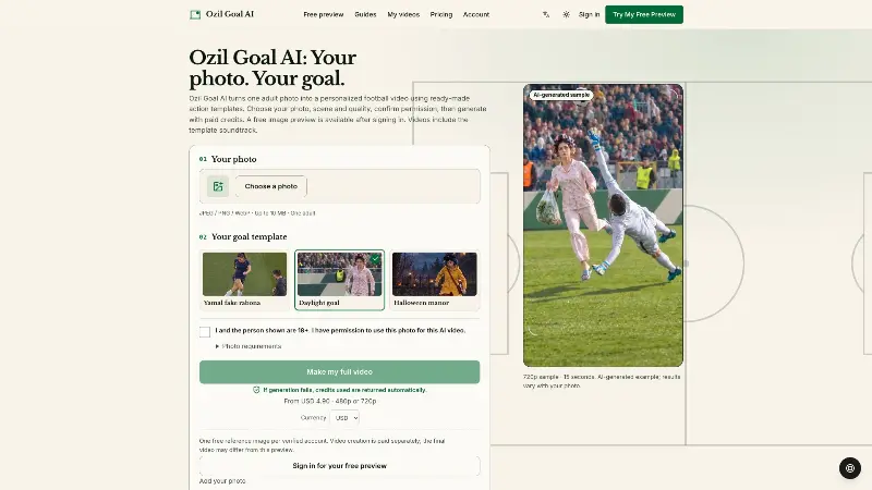 Ozil Goal AI preview