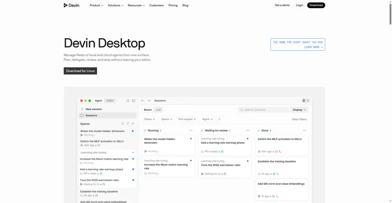 Devin Desktop preview