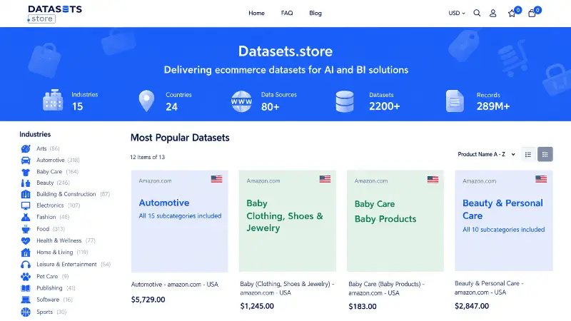 Datasets.store preview