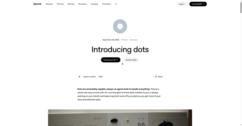 Dots by OpenAI preview