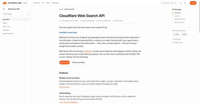 Web Search API preview