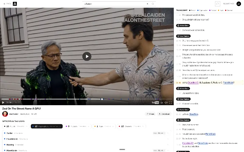 Arcmira: YouTube Transcript Search preview