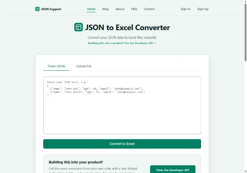 JSON Support preview