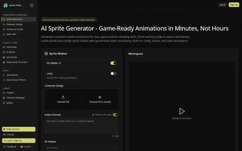 Sprite Flow preview