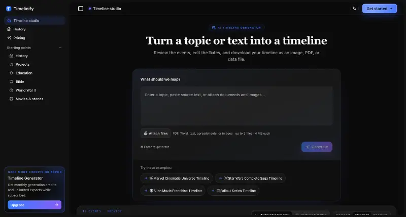Timelinify preview