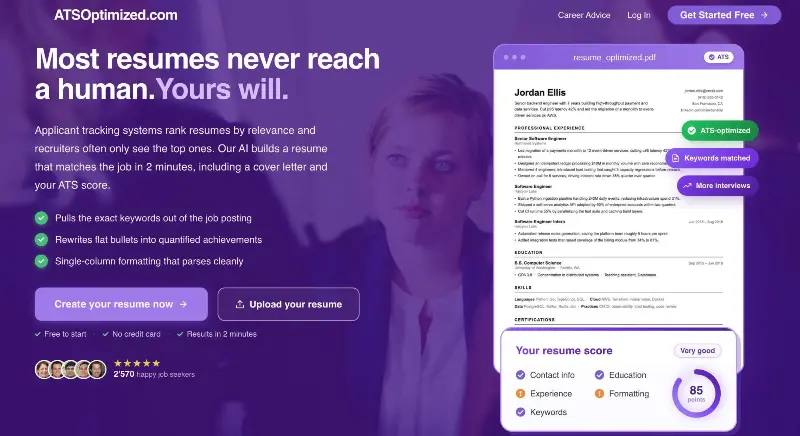 ATSOptimized.com preview