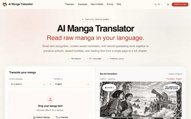 AI Manga Translator preview
