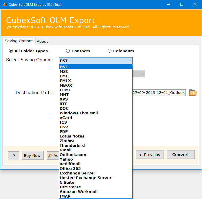 CubexSoft OLM Converter for Windows & Mac Software preview