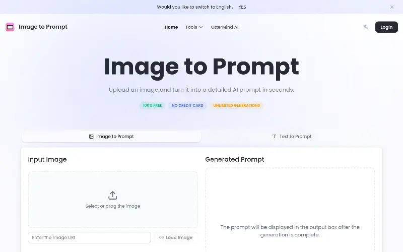 Image to Prompt preview