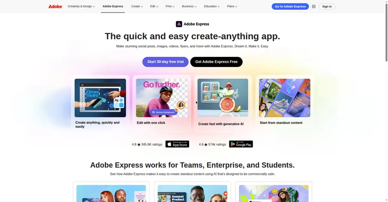 Adobe Express preview