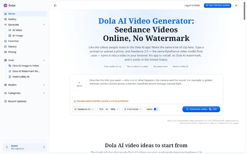 Dola AI preview