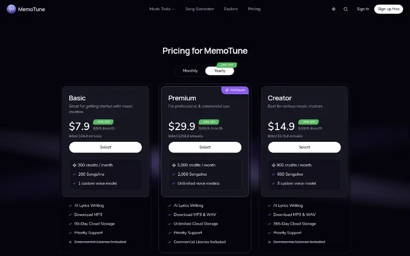 MemoTune preview