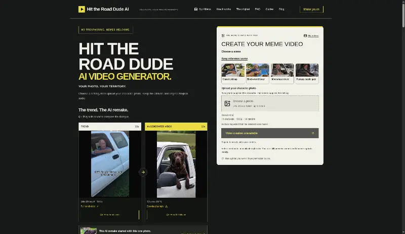 Hit the Road Dude AI preview