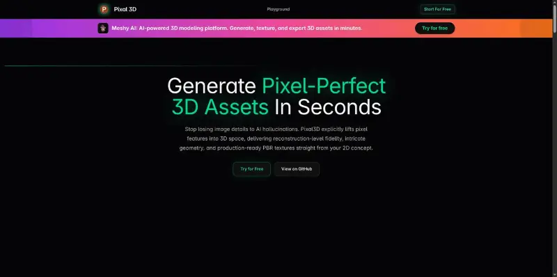 Pixal3D preview