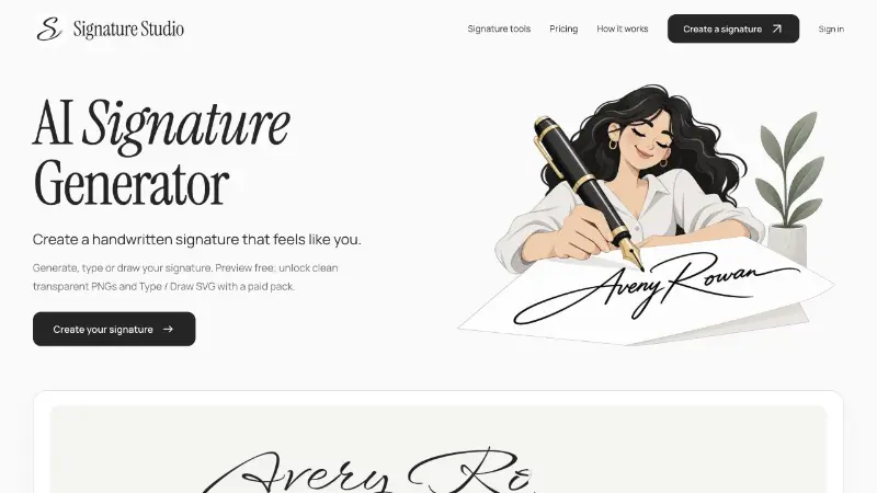 AI Signature Generator preview