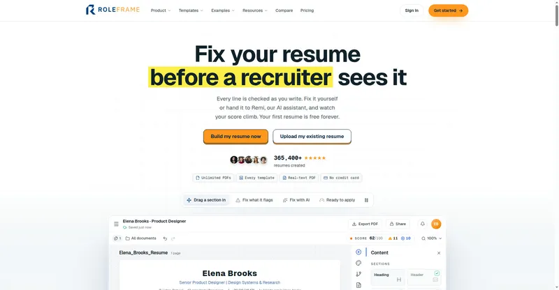 Roleframe.ai preview