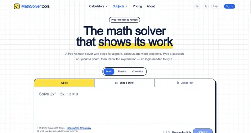 MathSolver preview