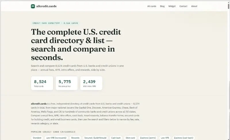 allcredit.cards preview