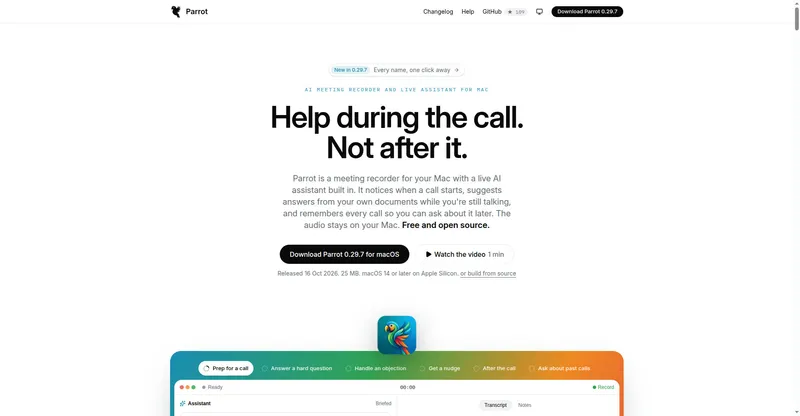 Parrot preview
