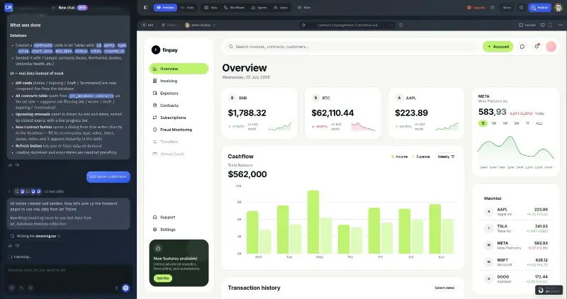 Jet Admin preview