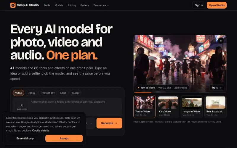 Snap AI Studio preview