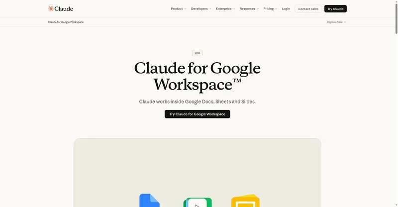 Claude for Google Workspace preview