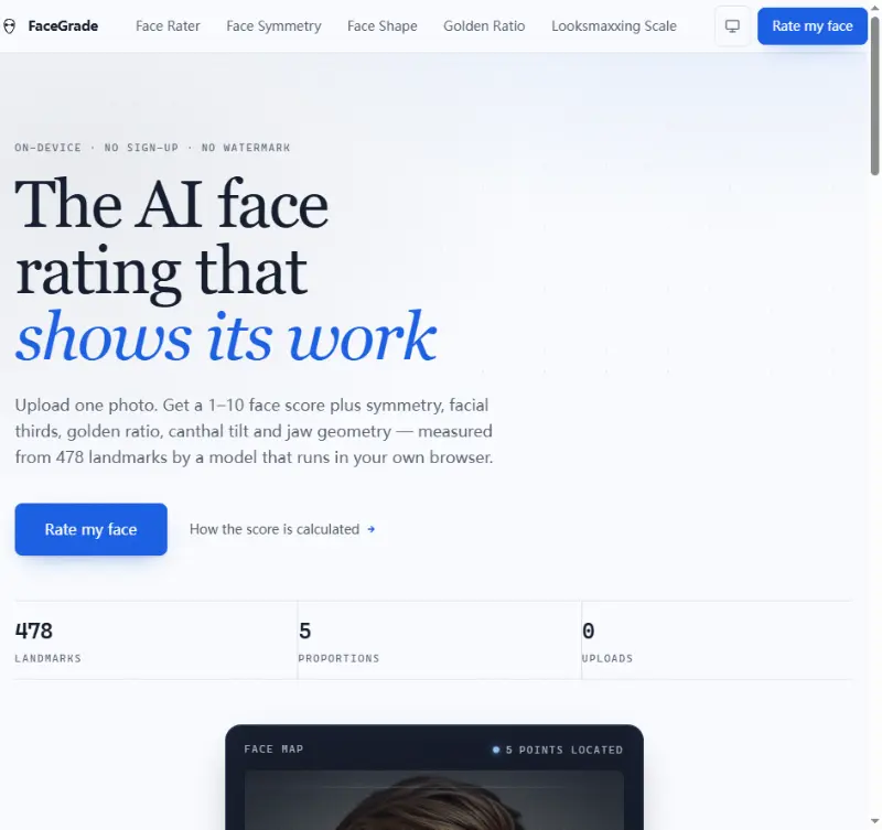 FaceGrade preview
