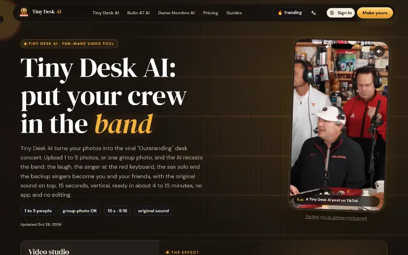 Tiny Desk AI preview