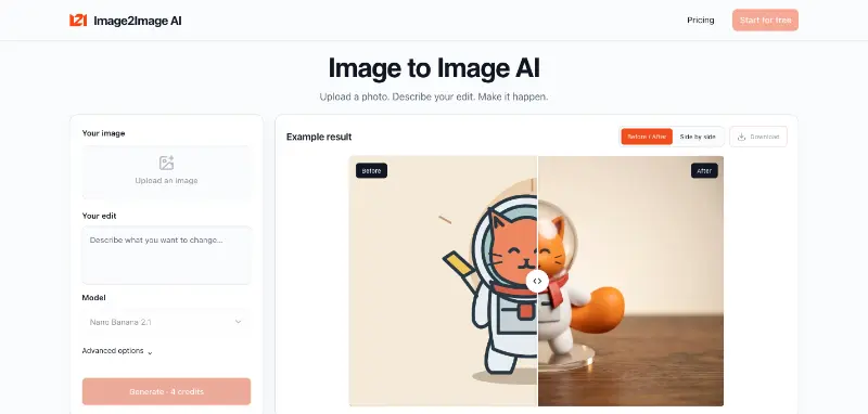 Image2Image AI preview