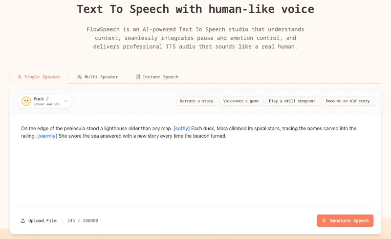 FlowSpeech preview