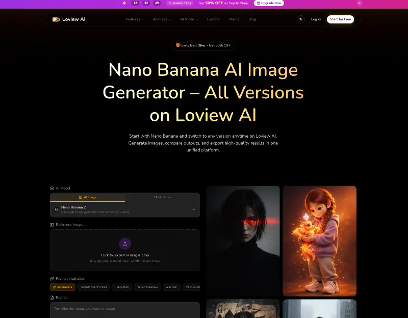 Loview AI — Nano Banana AI Image Generator preview