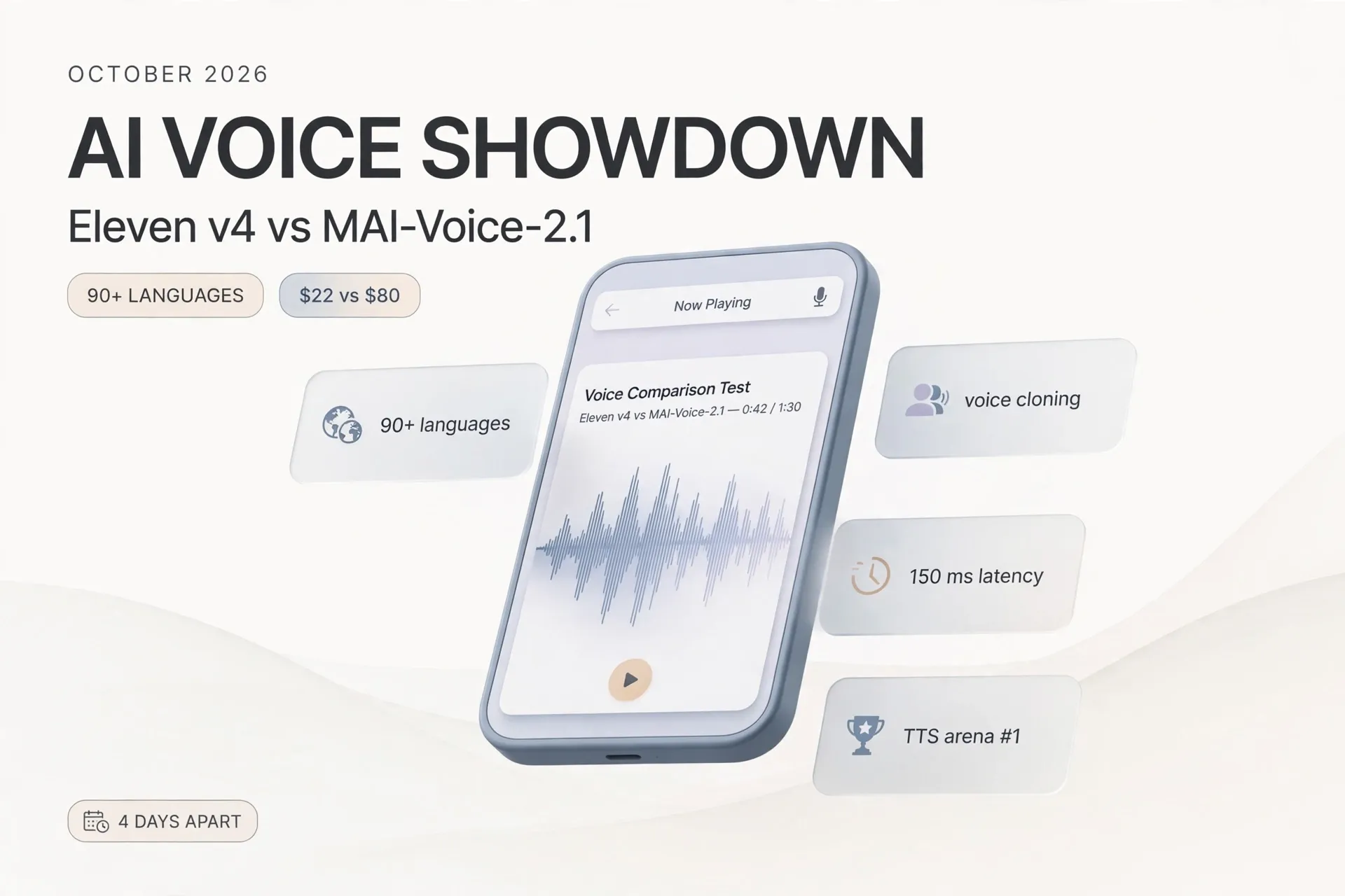 ElevenLabs Eleven v4 vs Microsoft MAI-Voice-2.1: Two AI Voice Stacks, Two Different Bets
