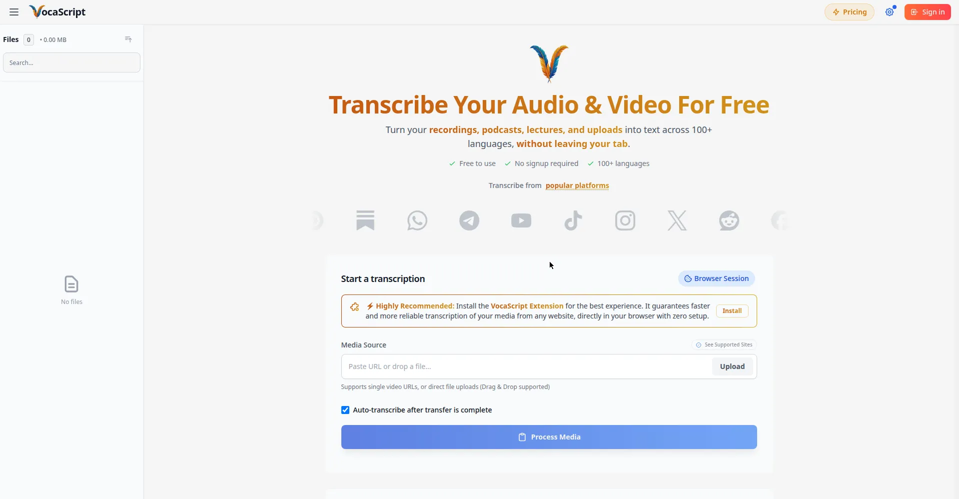 Transcribe Your Audio & Video For Free