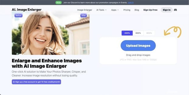 AI Image Enlarger screenshot and logo