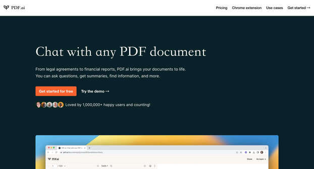 PDF.ai screenshot and logo