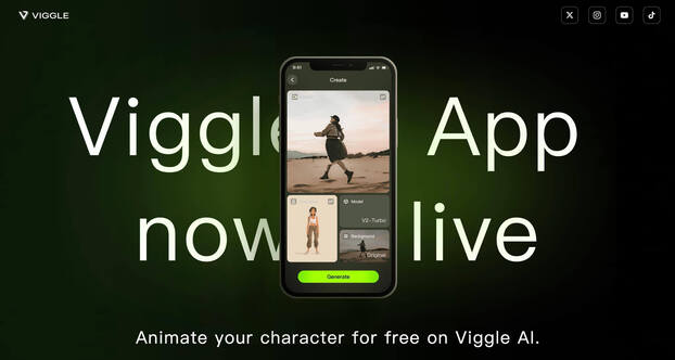 VIGGLE screenshot and logo