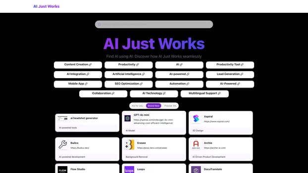 AI Just Works screenshot and logo