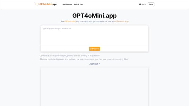 GPT4oMini app screenshot and logo