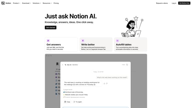 Notion AI screenshot and logo