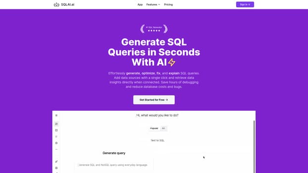 SQLAI.ai screenshot and logo