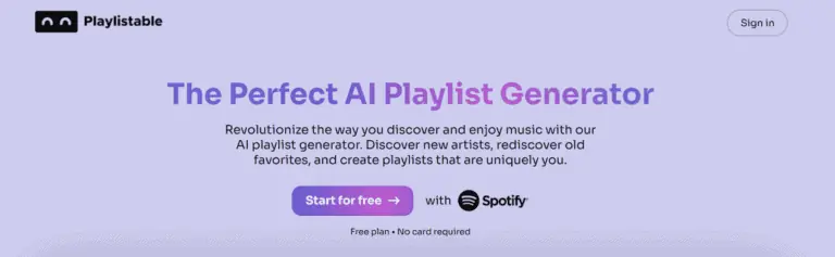 Playlistable AI.screenshot