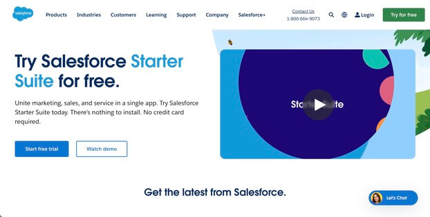 Salesforce Asia screenshot and logo