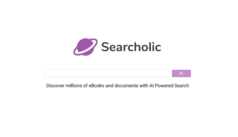 Searcholic screenshot and logo