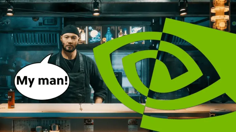 Watch this Nvidia demo with human-like game characters screenshot and logo